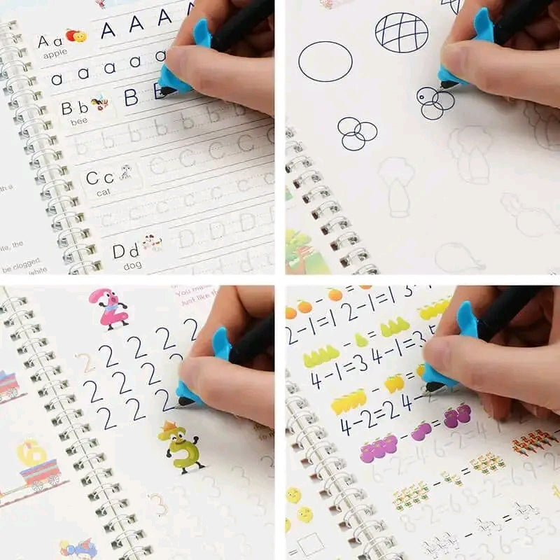 📚 Cahier d'Écriture Magique – L'enfant apprend, écrit, efface et recommence à l'infini ! ✨