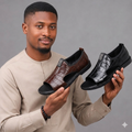 Sandales Cuir Croco – FRONCI XG (couleur noir et marron disponibles)