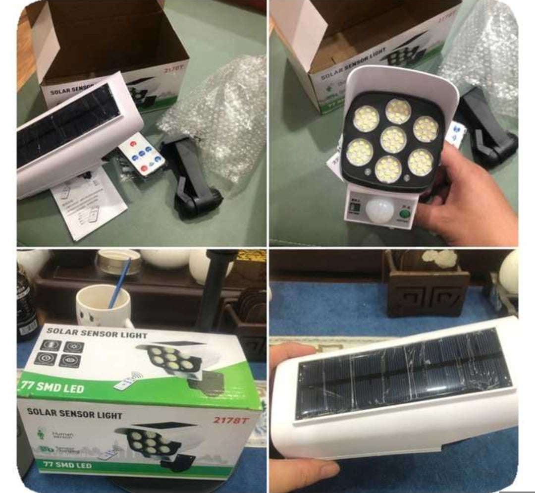 Lampe Solaire avec Détecteur de Mouvement (Télécommande Incluse ) 11900FCFA