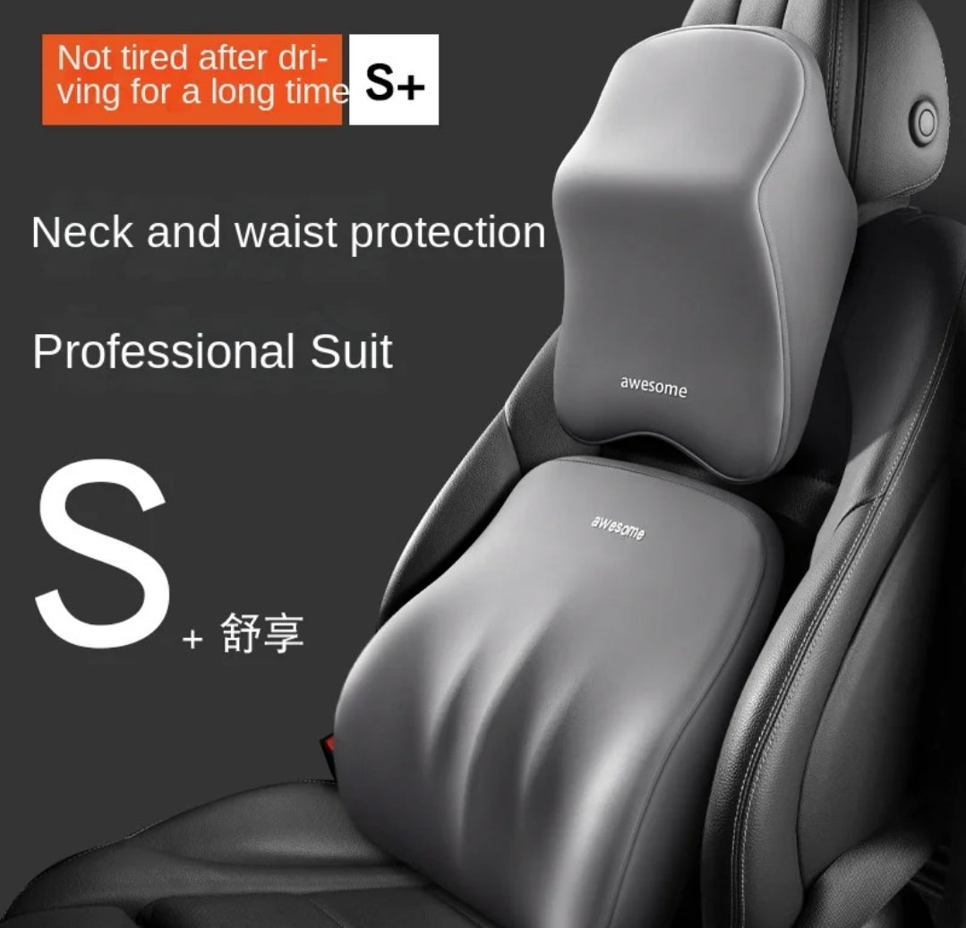 FINI LES DOULEURS EN VOITURE – Coussin Lombaire Ergonomique Soutien Dorsal Premium ( 17900 FCFA)
