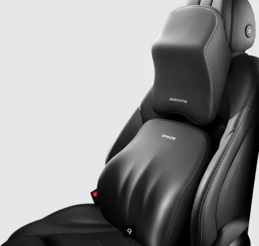FINI LES DOULEURS EN VOITURE – Coussin Lombaire Ergonomique Soutien Dorsal Premium ( 17900 FCFA)